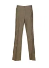 Pinko Straight Leg Trousers With Side Pockets In Brown