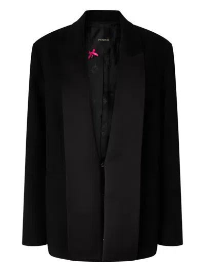 Pinko Shawl-lapel Blazer In Black