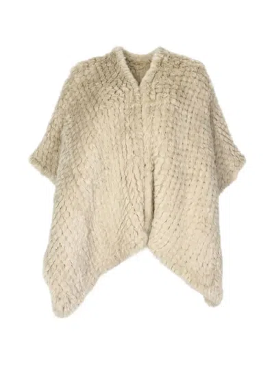 Pinko Shearling Jacket In Neutrals