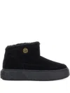 Pinko Black Boots With Shearling Lining In Black