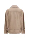 Pinko Sheep Leather Biker Jacket