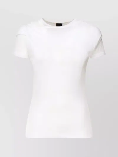 Pinko Sheer Gauze Finish Slim-fit T-shirt In White