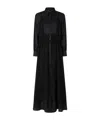 Pinko Sheer-panel Midi Dress In Black