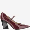 Pinko 80mm Patent Leather Ankle-strap Pumps In Red