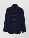 Pinko Oversized Patterned Tweed Jacket In Blue