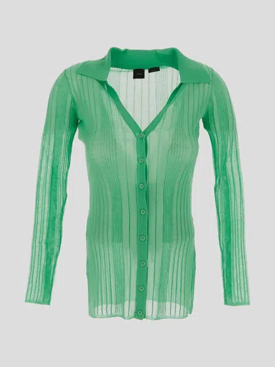 Pinko Cotton Shirt In Green