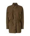 Pinko Lightweight Shacket With Pockets In Verde