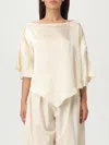 Pinko Crinkled Satin Blouse In Neutral
