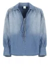 Pinko Calahari Blouse Made Of Denim. In Blue
