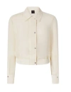 Pinko Chemisier Léger Façon Bomber En Crêpe Georgette In Neutral