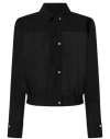Pinko Georgette Bomber Shirt With Elasticated Drawstring Hem