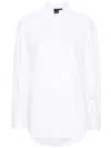 Pinko Camicia Eden In Popoline Di Cotone In Bianco Brillante