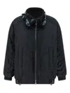 Pinko Padded Blouson Jacket With Embroidered Collar In Black