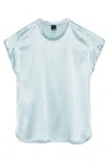 Pinko Farida Blouse Satin Silk Clothing In Blue