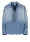 Pinko Calahari Blouse Made Of Denim. In Blue
