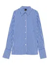 Pinko Cathleen Striped Shirt In Blue