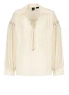Pinko Ring-findings Detailed Tunic In Beige