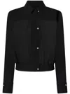 Pinko Georgette Bomber Shirt With Elasticated Drawstring Hem In Multicolor