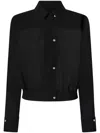 Pinko Georgette Bomber Shirt With Elasticated Drawstring Hem In Multicolor