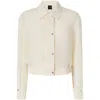 Pinko Chemisier Léger Façon Bomber En Crêpe Georgette In White