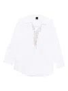 Pinko White Cotton Shirt With Classic Collar In White