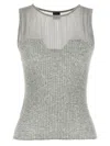 Pinko Grey Shispare Top In Gray