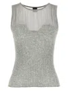 Pinko Grey Shispare Top In Gray