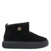 Pinko Black Boots With Shearling Lining In Black