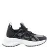 Pinko Crystal-embellished Sneakers In Black