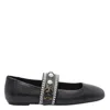 Pinko Embellished-buckle Ballet Flats In Black