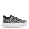 Pinko Metallic Fur-lined Sneakers In Multi