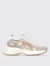 Pinko Ariel Slip-on-sneakers With Laminated Detail In Beige
