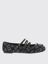 Pinko Ballerines Monogram Avec Strass Et Naud Sur La Pointe In Black
