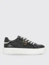 Pinko Yoko 06 Metallic-trim Platform Sneakers In Schwarz