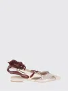 Pinko Gianira 30 Slingback Ballerinas In Leather And Mesh In Neutral