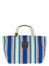 Pinko Shopping Medium Stripes Tote Bag Multicolor