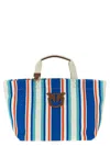 Pinko Shopping Medium Stripes Tote Bag Multicolor