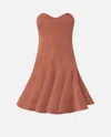 Pinko Short Bustier Dress With Pleated Skirt