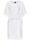 Pinko Short Cotton Poplin Tunic Dress In White