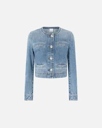 PINKO VESTE COURTE EN DENIM BOUTONNÉE AVEC POCHES