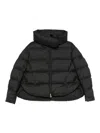 Pinko Quilted Black Coat With High Neck And Logo Patch In Black