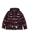 Pinko Quilted Hooded Jacket In Brown