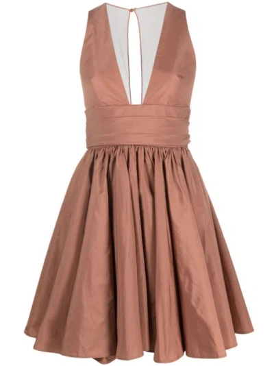 Pinko Short Dress In Brown