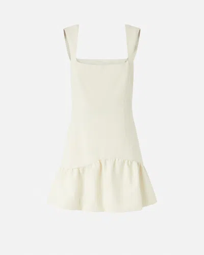 Pinko Short Flared Sleeveless Dress In Neutral
