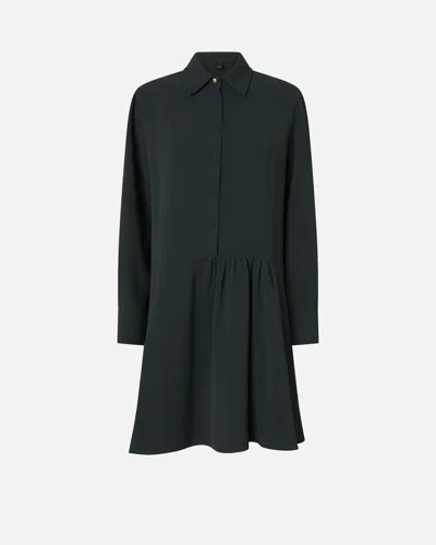 Pinko Short Fluid Fabric Dress In Green