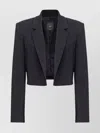 Pinko Short Jacket With Pockets And Lapels In Gray