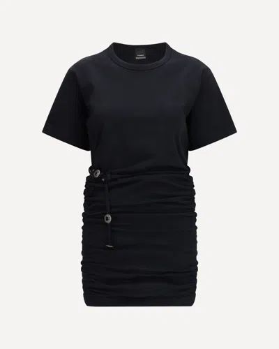 Pinko Short Jersey Dress In Black