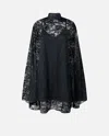 Pinko Rebrodè Lace Cape Mini Dress