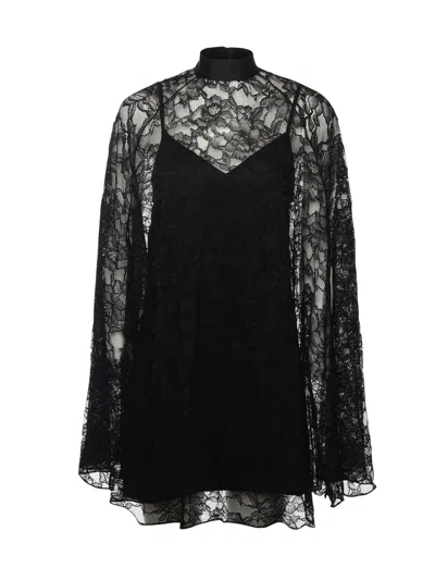 Pinko Short Lace Dress In Black