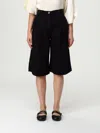 Pinko Knee-length Black Cotton Bermuda Shorts In Black